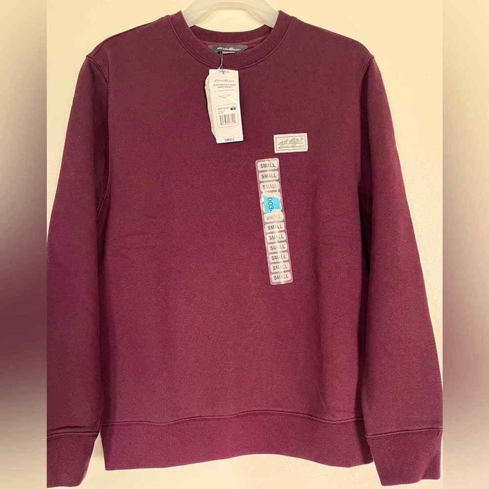 Eddie Bauer Sweatshirt Maroon size small S long sleeve sweater